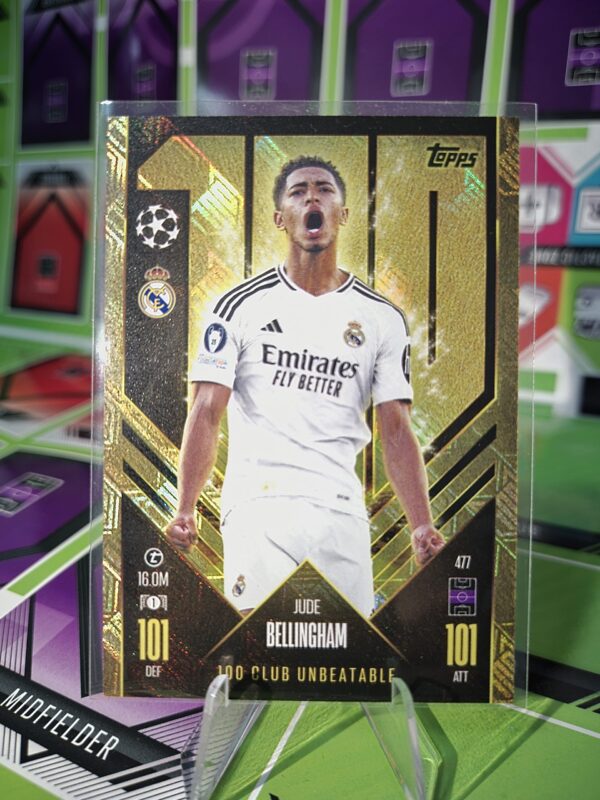 Jude Bellingham Real Madrid 100 club Match Attax 2024/25 card 477 Near mint