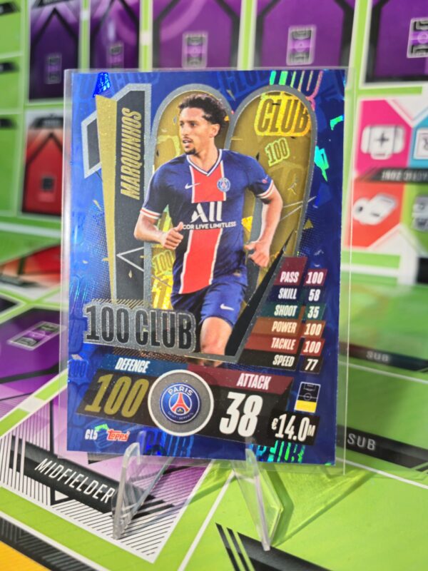 Marquinhos Paris Saint Germain100 club Match Attax 2020/21 Near mint