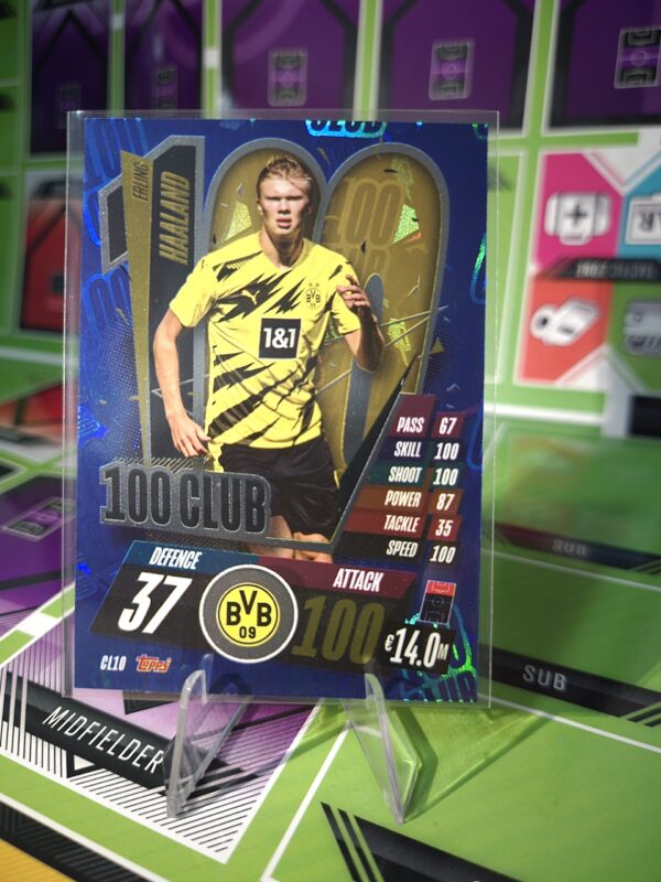 Erling Haaland Borussia Dortmund100 club Match Attax 2020/21 Near mint