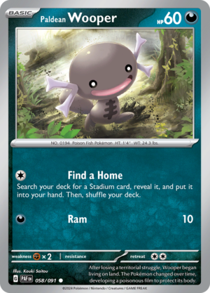 PALDEAN WHOOPER Reverse Holo 058